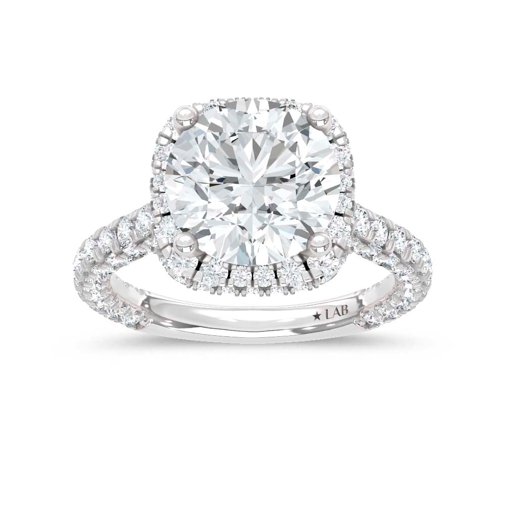 14K White Gold Lab Grown Diamond 5 7/8 Ct.Tw. Engagement Ring - LG1987W-RD-40