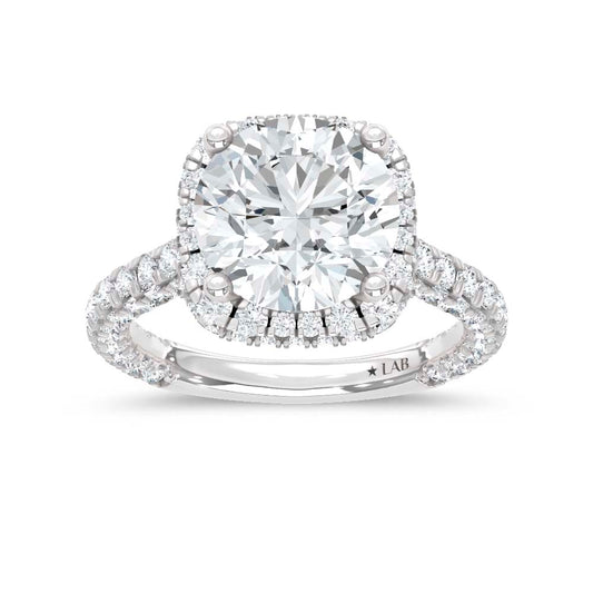 14K White Gold Lab Grown Diamond 5 7/8 Ct.Tw. Engagement Ring - LG1987W-RD-40