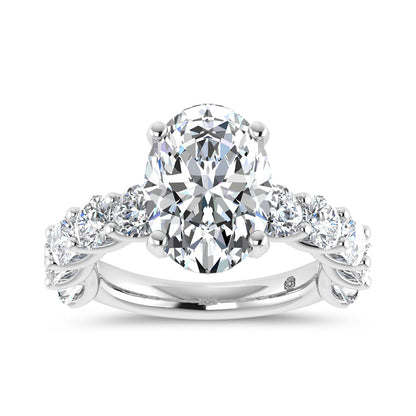 14K White Gold 8 Ct.Tw. Labgrown Diamond Engagement Ring - LG1989W-OV-50