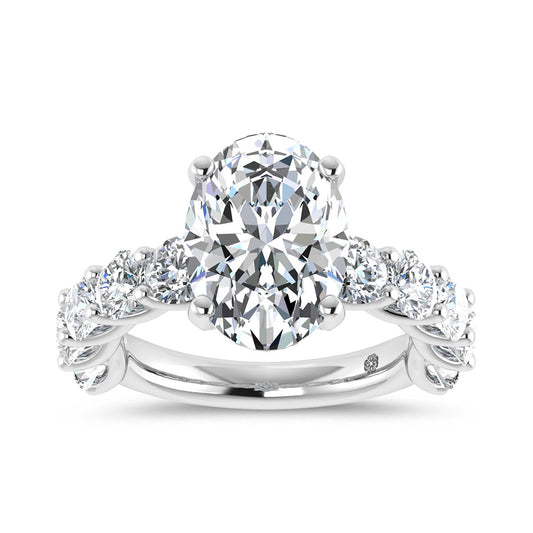 14K White Gold 8 Ct.Tw. Labgrown Diamond Engagement Ring - LG1989W-OV-50