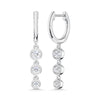 10K White Gold Lab Grown Diamond 1/2 Ct.Tw. Fashion Earrings