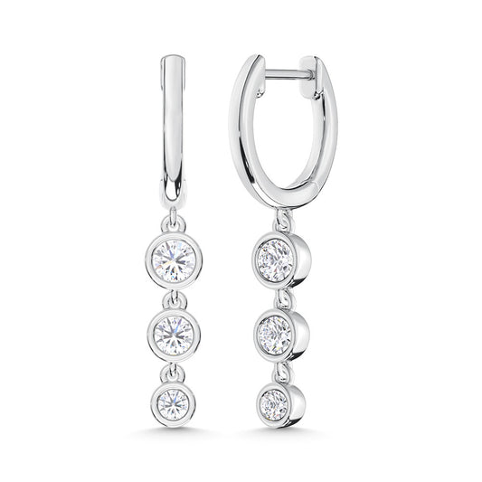 10K White Gold Lab Grown Diamond 1/2 Ct.Tw. Fashion Earrings