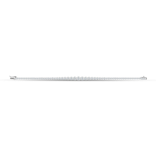 14K White Gold Lab Grown Diamond 5 Ct.Tw. Gratuating Bracelet