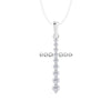 10K White Gold Lab Grown Diamond 1/3 Ct.Tw. Cross Pendant