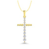10K Yellow Gold Lab Grown Diamond 1/3 Ct.Tw. Cross Pendant - LG2050Y