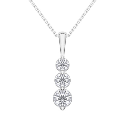 10K White Gold Lab Grown Diamond 1/2 Ct.Tw. Fashion Pendant
