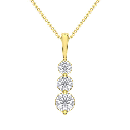 10K Yellow Gold Lab Grown Diamond 1/2 Ct.Tw. Fashion Pendant - LG2055Y-P