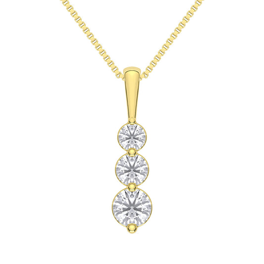 10K Yellow Gold Lab Grown Diamond 1/2 Ct.Tw. Fashion Pendant - LG2055Y-P