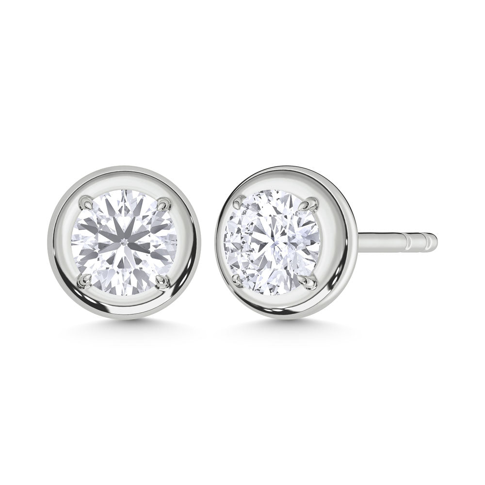 10K White Gold Lab Grown Diamond 1/2 Ct.Tw. Stud Earrings