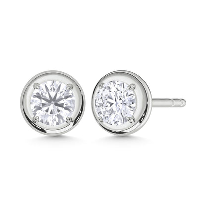 10K White Gold Lab Grown Diamond 1/2 Ct.Tw. Stud Earrings
