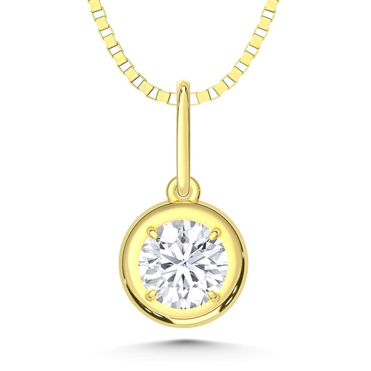 10K Yellow Gold 1/3 Ct.Tw. Labgrown Diamond Solitaire Pendant - LG2060Y