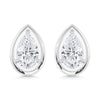 10K White Gold Lab Grown Diamond 1/2 Ct.Tw. Pear Shape Stud Earrings