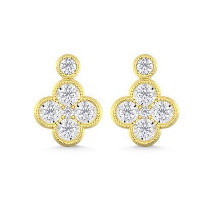 10K Yellow Gold Lab Grown Diamond 1/4 Ct.Tw. Fashion Earrings - LG2062Y-E