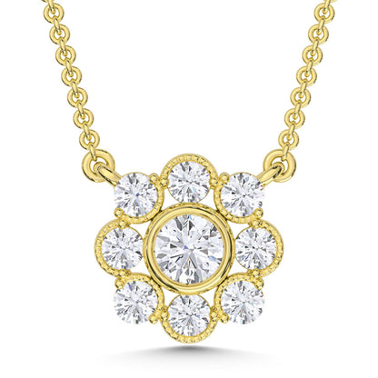 10K Yellow Gold Lab Grown Diamond 3/8 Ct.Tw. Heart Pendant - LG2065Y-P