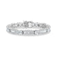 14K White Gold Lab Grown Diamond 13 Ct.Tw. Round and Baguette Fancy Bracelet