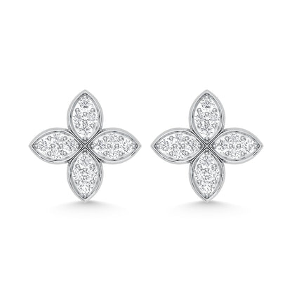 10K White Gold 1/2 Ct.Tw. Labgrown Diamond Fashion Earrings