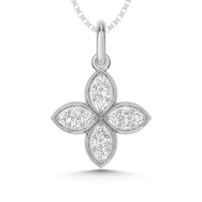 10K White Gold 1/5 Ct.Tw. Labgrown Diamond Fashion Pendant