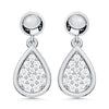 10K White Gold Lab Grown Diamond 1/5 Ct.Tw. Fashion Earrings