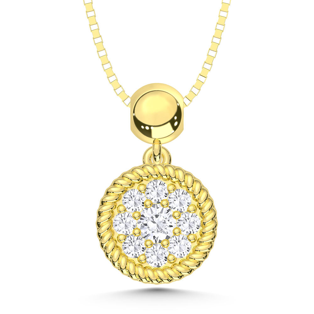 10K Yellow Gold Lab Grown Diamond 1/6 Ct.Tw. Fashion Pendant - LG2091Y-P