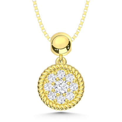 10K Yellow Gold Lab Grown Diamond 1/6 Ct.Tw. Fashion Pendant - LG2091Y-P