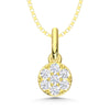 10K Yellow Gold Lab Grown Diamond 1/10 Ct.Tw. Fashion Pendant - LG2092Y-P