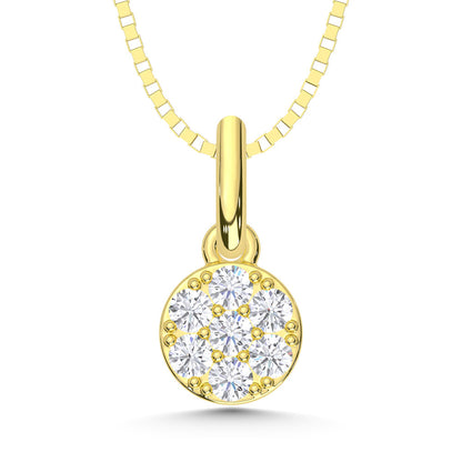 10K Yellow Gold Lab Grown Diamond 1/10 Ct.Tw. Fashion Pendant - LG2092Y-P