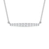 10K White Gold Lab Grown Diamond 1/6 Ct.Tw. Fashion Necklace