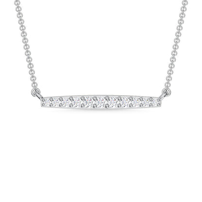 10K White Gold Lab Grown Diamond 1/6 Ct.Tw. Fashion Necklace