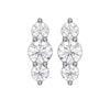 10K White Gold Lab Grown Diamond 1/5 Ct.Tw. Three Stone Earrings