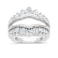 14K White Gold Lab Grown Diamond 1 1/2 Ct.Tw. Guard Ring - LG2126W