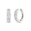 14K White Gold Lab Grown Diamond  1 Ct.Tw. Hoop Earrings