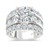 14K White Gold Lab Grown Diamond  9 Ct.Tw. Round Shape Engagement Ring - LG2194W-RD-50