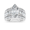 14K White Gold Lab Grown Diamond 5 1/2 Ct.Tw. Engagement Ring (Marquise Canter) - LG2199W-MQ-30