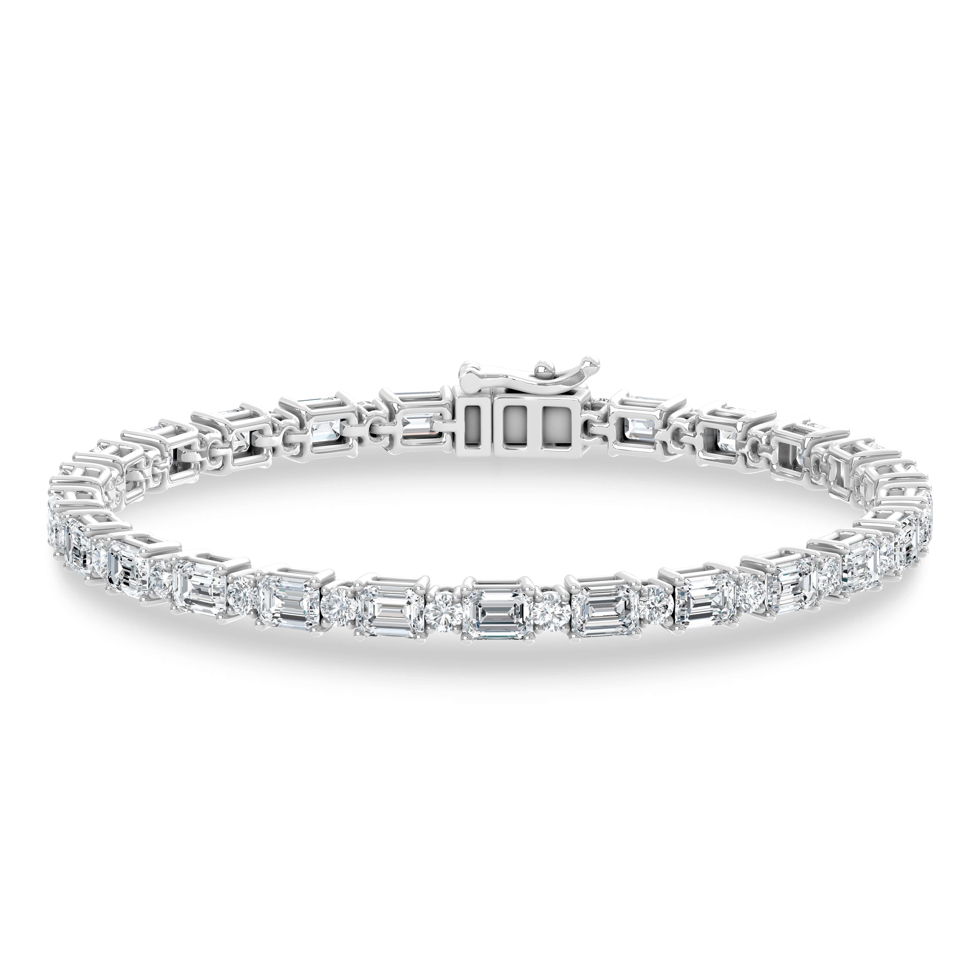 14K White Gold Lab Grown Diamond 8 Ct.Tw. Fashion Bracelet
