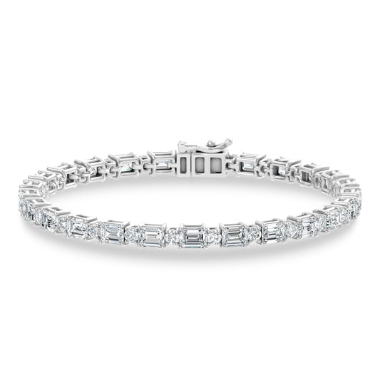14K White Gold Lab Grown Diamond 8 Ct.Tw. Fashion Bracelet