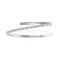 Lab Grown Diamond 1 Ct.Tw. Half Way Flexible Bangle in 10K White Gold (Size 6.75)