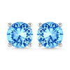 14K White Gold Lab Grown Blue Diamond 1/2 Ct.Tw. Stud Earrings