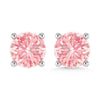 14K White Gold Lab Grown Pink Diamond 1/2 Ct.Tw. Stud Earrings