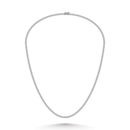 Sterling Silver Lab Grown Diamond 6 1/3 Ct.Tw. 4 Prong Illusion Necklace 22 Inch (15 CT Look)