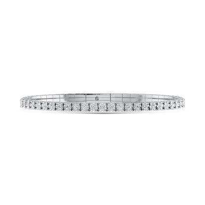 Sterling Silver Labgrown Diamond 1 Ct.Tw. Flexi Bangle