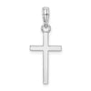 Sterling Silver Polished Flat Latin Cross Pendant