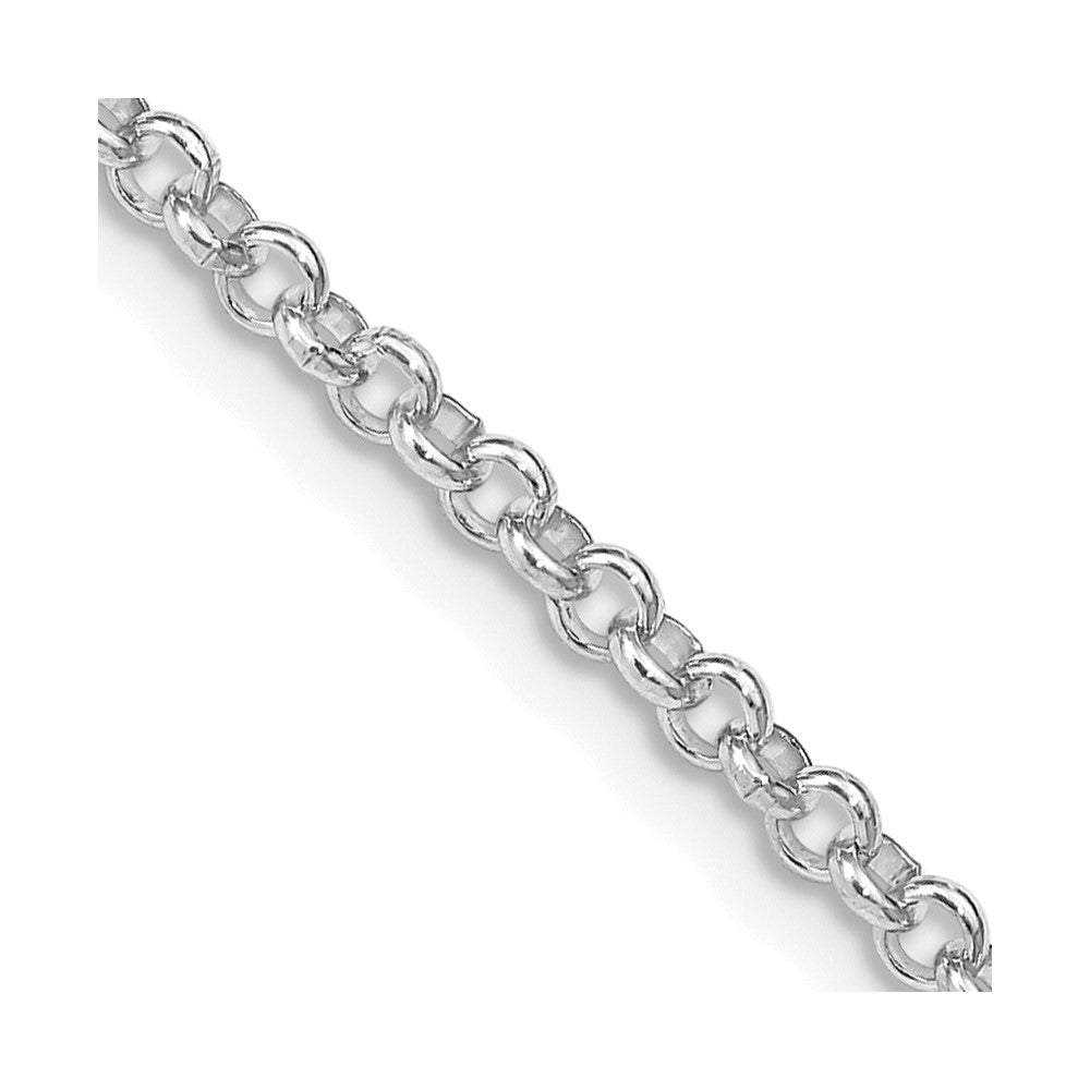 Sterling Silver Rhodium-plated 2.8mm Rolo Chain