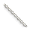 Sterling Silver 2.2mm Diamond-cut Cable Chain w/2in ext.