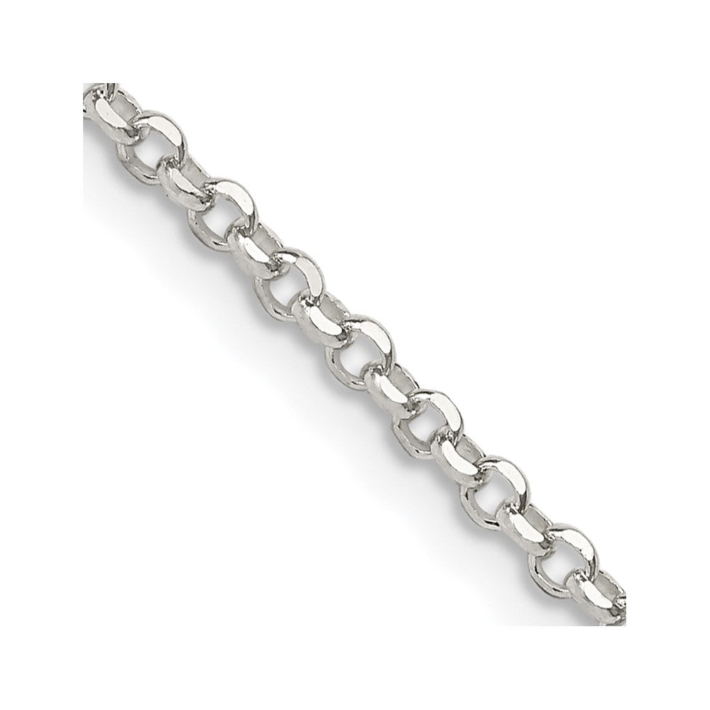 Sterling Silver 2.2mm Diamond-cut Cable Chain w/2in ext.