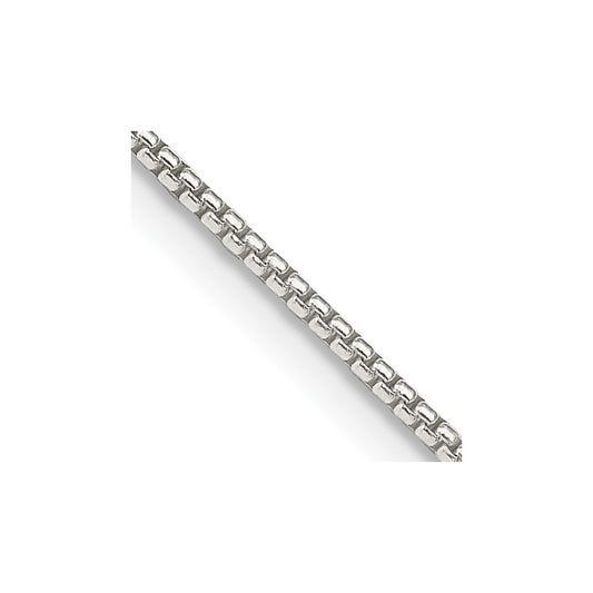 Sterling Silver 1.25mm Round Box Chain w/4in ext.