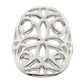 Sterling Silver Polished Floral Design Ring