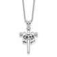 Sterling Silver Antiqued IBTJ Cross 22in Necklace - Sterling Silver Necklace