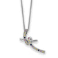 Sterling Silver Cubic Zirconia & Created Pink Sapphire Dancing With Joy 18in Necklace - Sterling Silver Necklace