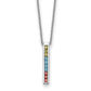 Sterling Silver Rhodium-plated Multi-Color Cubic Zirconia Color Me Happy 18in Necklace - Sterling Silver Necklace