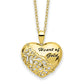 Sterling Silver Gold-tone Cubic Zirconia Heart of Gold 18in Necklace - Sterling Silver Necklace